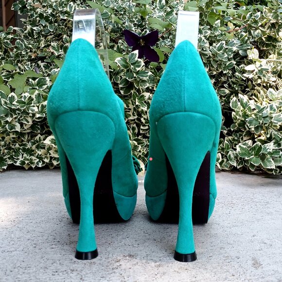 Mojo Moxy Vintage Style Platform High Heel With Bows - Picture 6 of 7